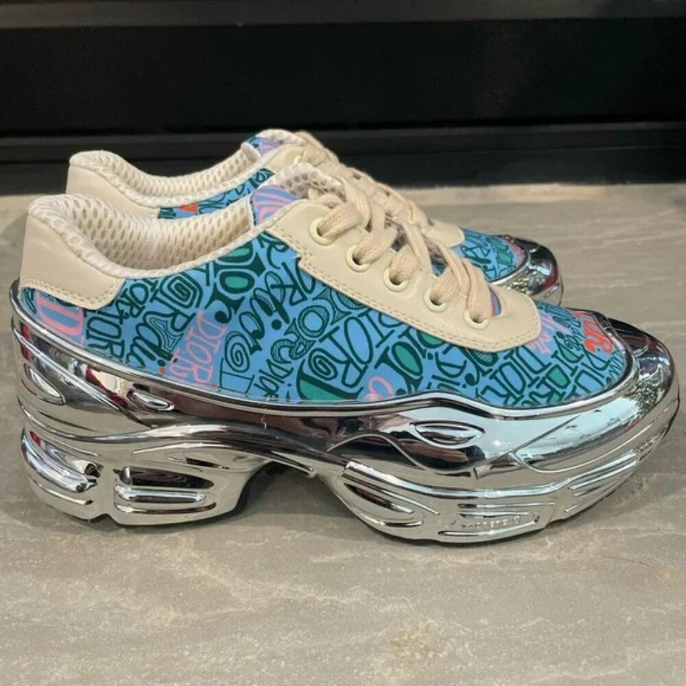 NWOT Adidas x Raf Simons DIOR Mirrored Ozweego Sneakers Womens 7.5 - Picture 2 of 10